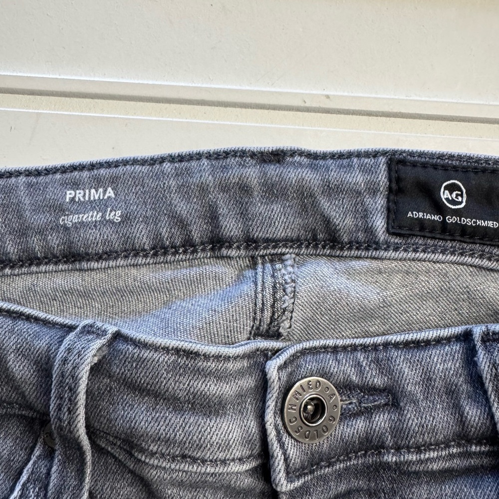 AG Adriano Goldschmied Size 26R Prima Cigarette Leg Skinny Jeans Gray Blue - Picture 4 of 6